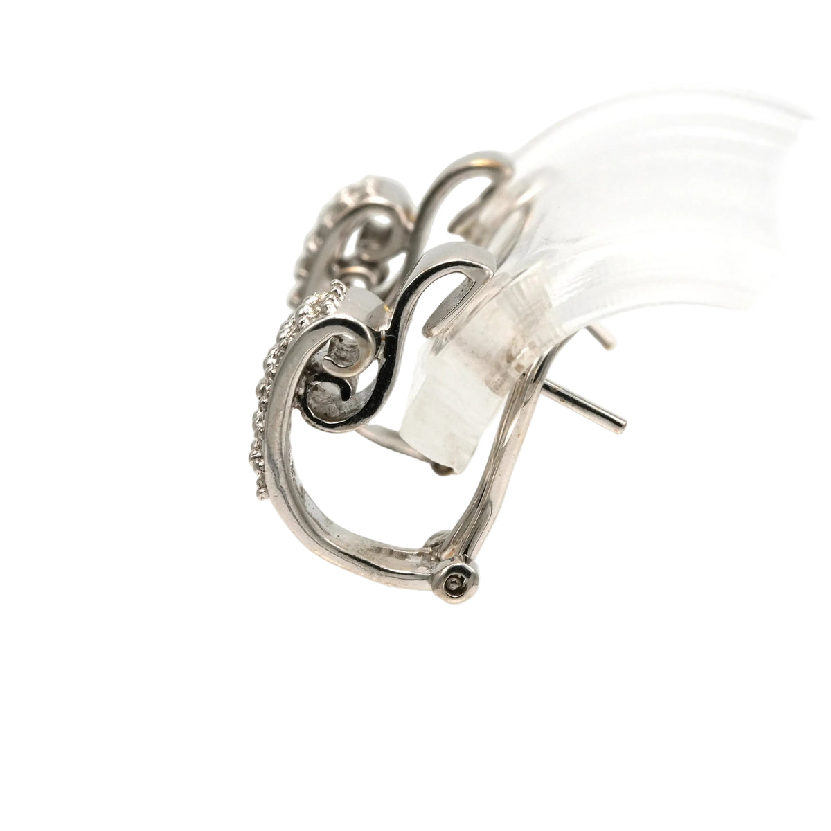 Boucles d'oreilles Clips en or blanc et diamants