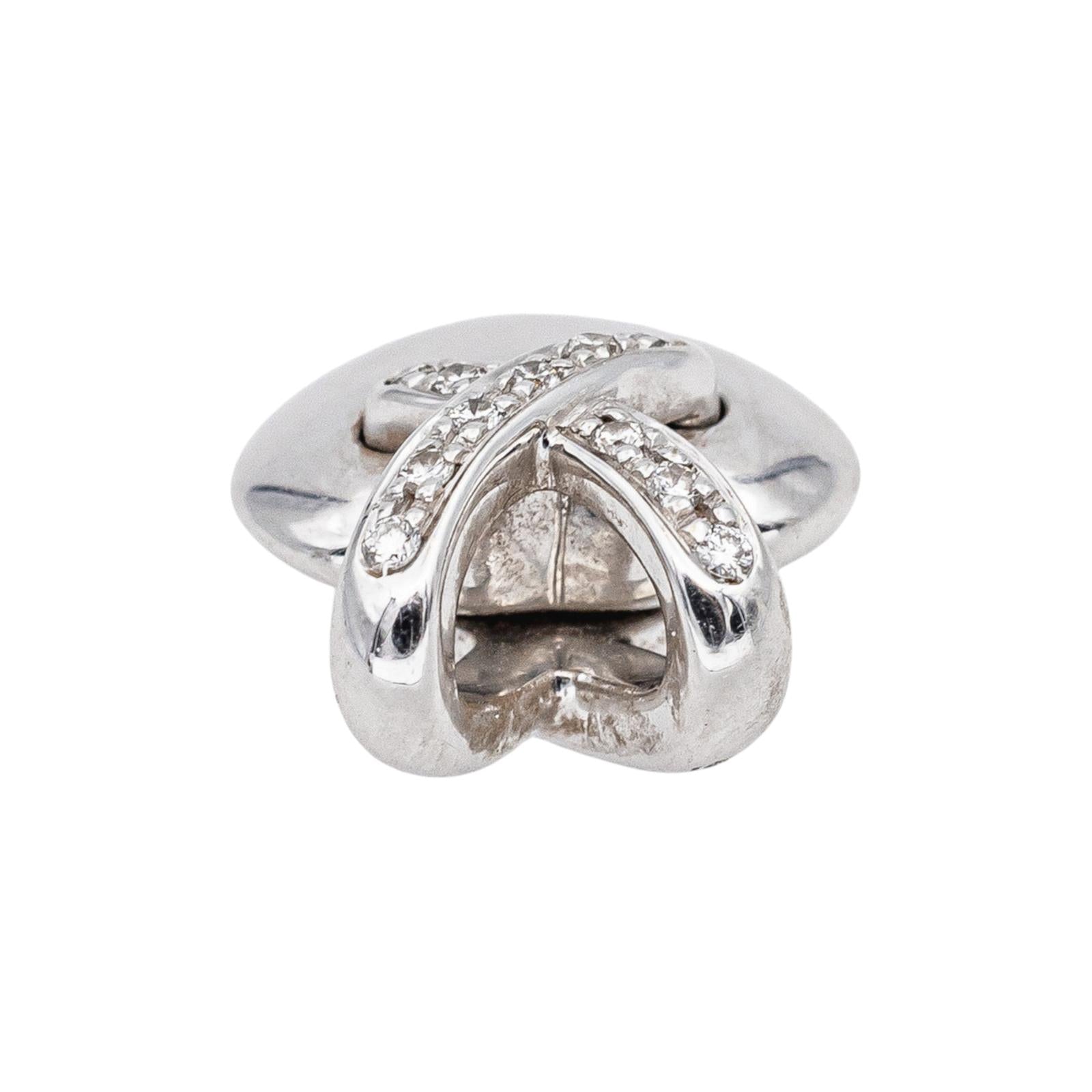 Chaumet Collier Pendentif Liens Or blanc Diamant