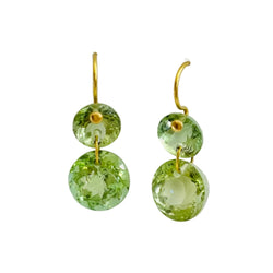 Boucles d'oreilles Pendantes MARIE-HÉLÈNE DE TAILLAC "Gem Incandescence" en or jaune et tourmaline verte
