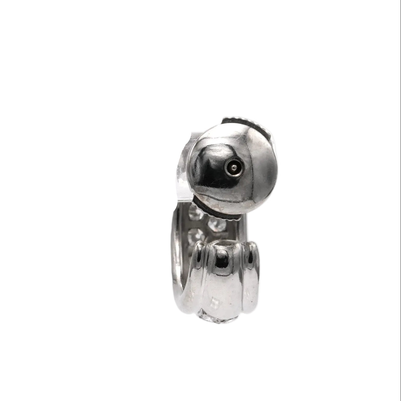 Boucles d'oreilles Puces en or blanc et diamants