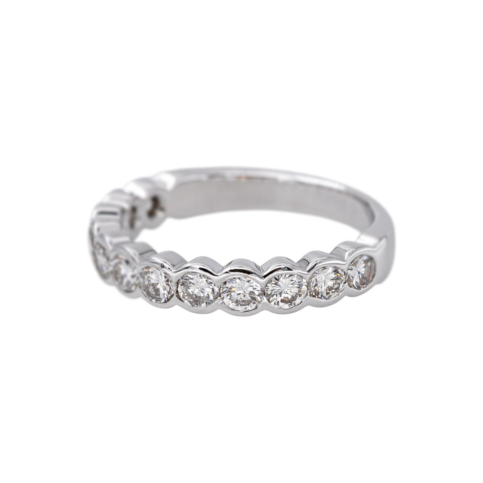 Bague Demi-alliance Or blanc Diamant