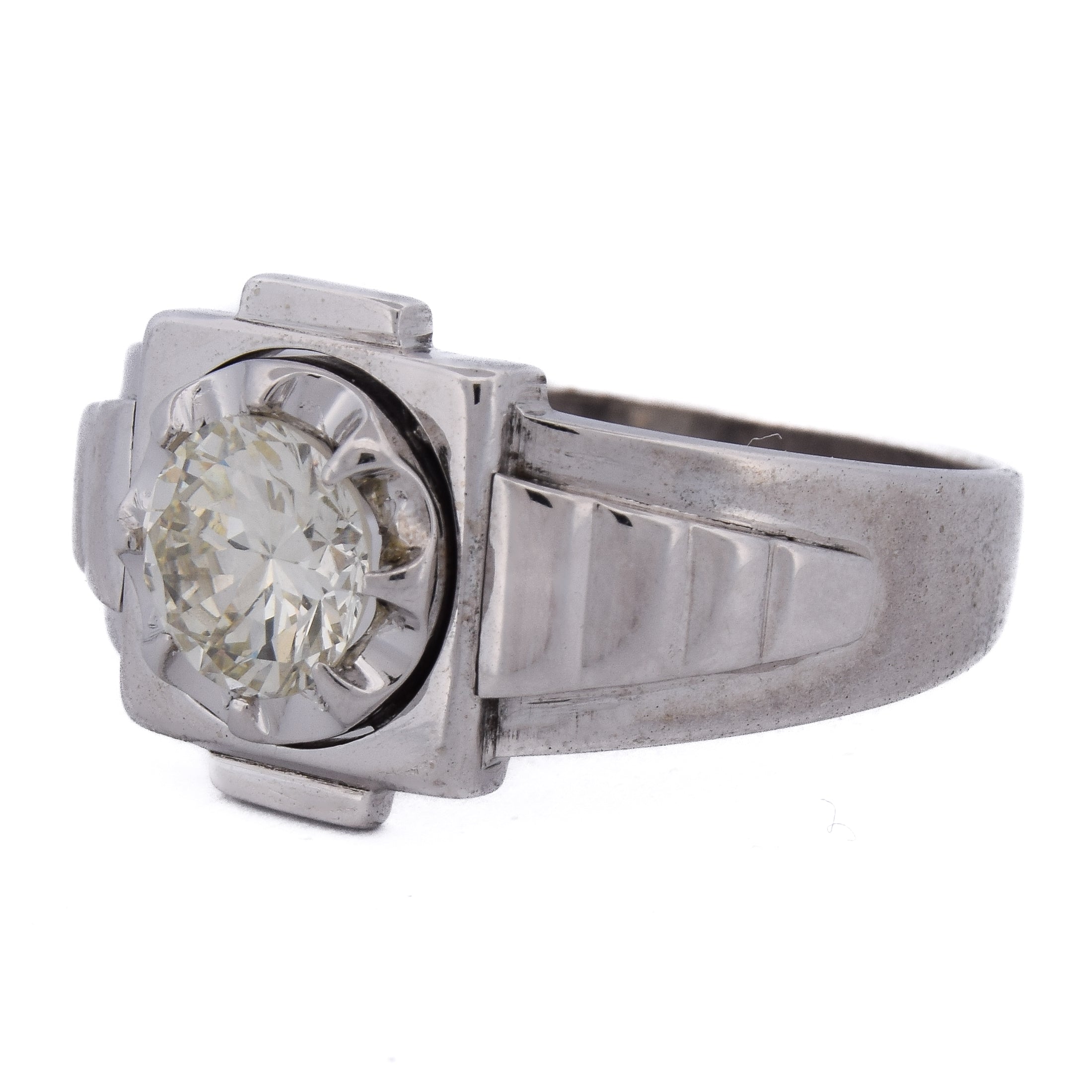 Bague en or blanc et diamant