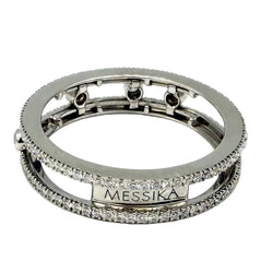 Bague Pavée MESSIKA "Fine Move Romane Pavée" en or blanc et diamants