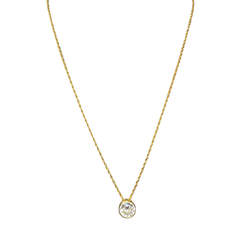 Collier Pendentif en or jaune et diamant