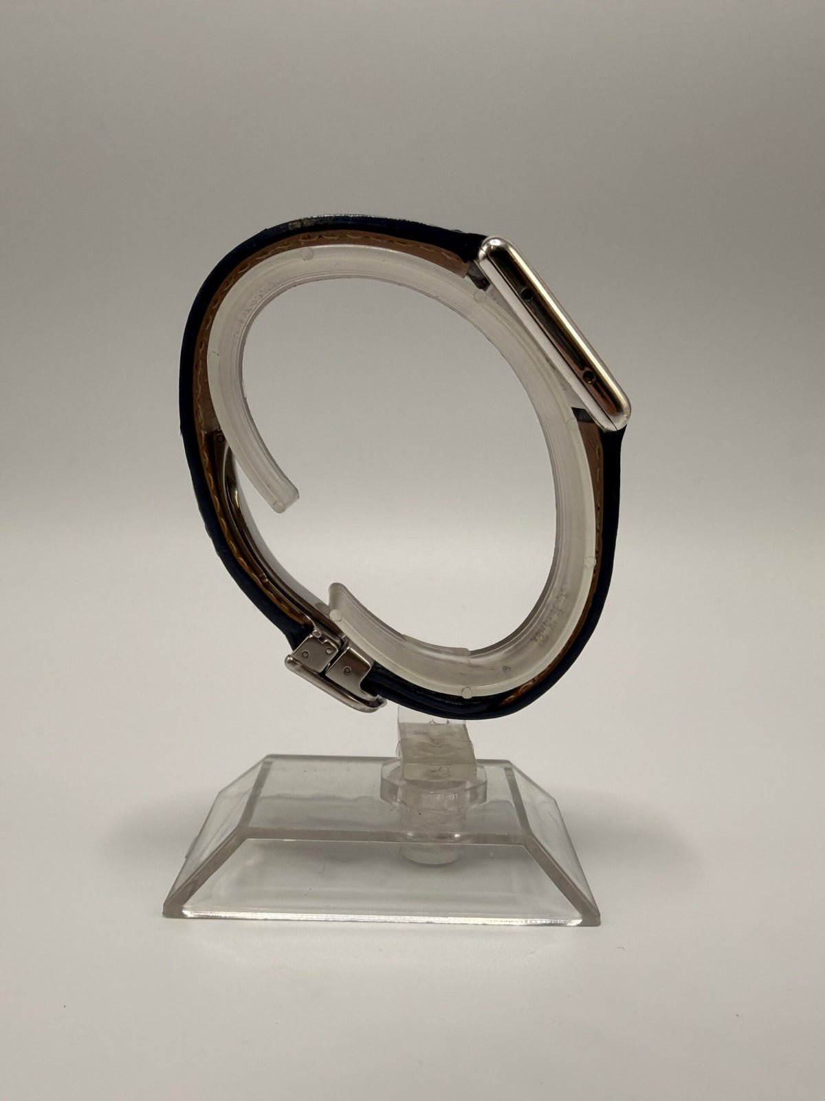 Montre CARTIER Tank Must de Tank en argent et cuir