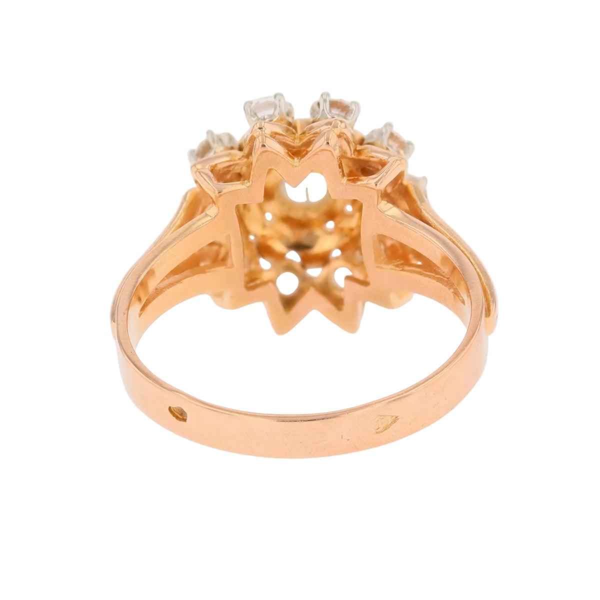 Bague Marguerite en or rose et saphirs