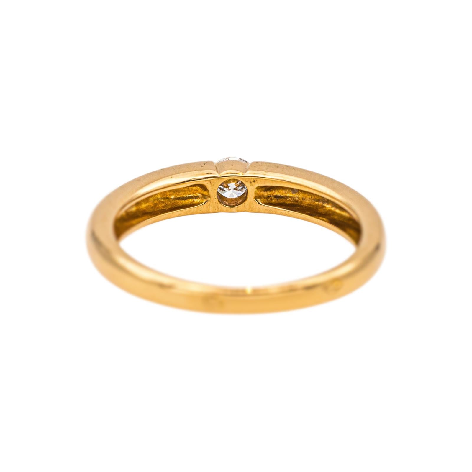 Bague  Solitaire Or jaune  Diamant