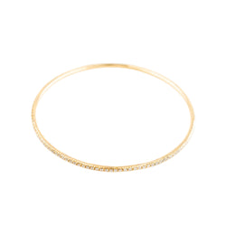 Trois bracelets Joncs en or blanc, or jaune, or rose et diamants