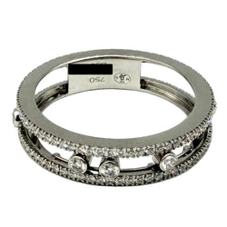 Bague Pavée MESSIKA "Fine Move Romane Pavée" en or blanc et diamants