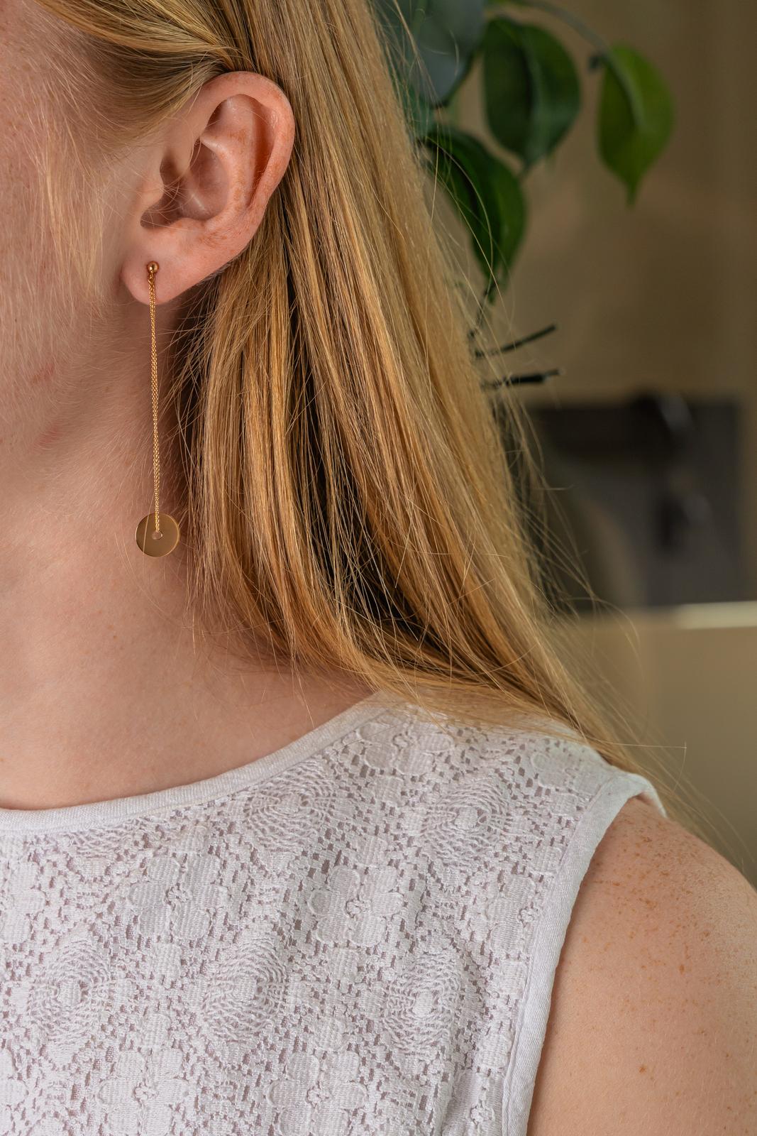 Boucles d'oreilles  Pendantes Or rose