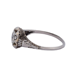Bague Solitaire en or blanc et diamant