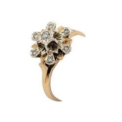 Bague Marguerite en or jaune et diamants
