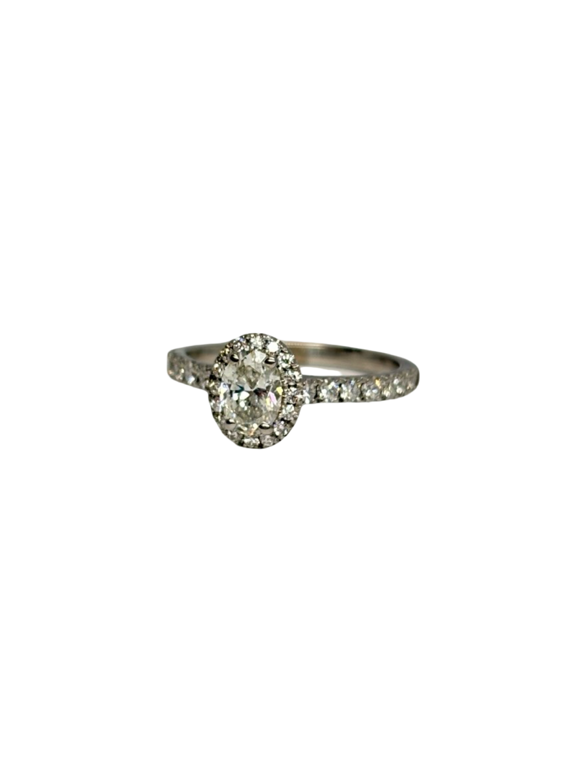 Bague Solitaire en or blanc et diamants