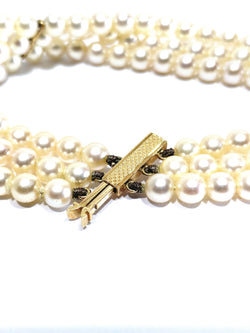 Bracelet en or et perles