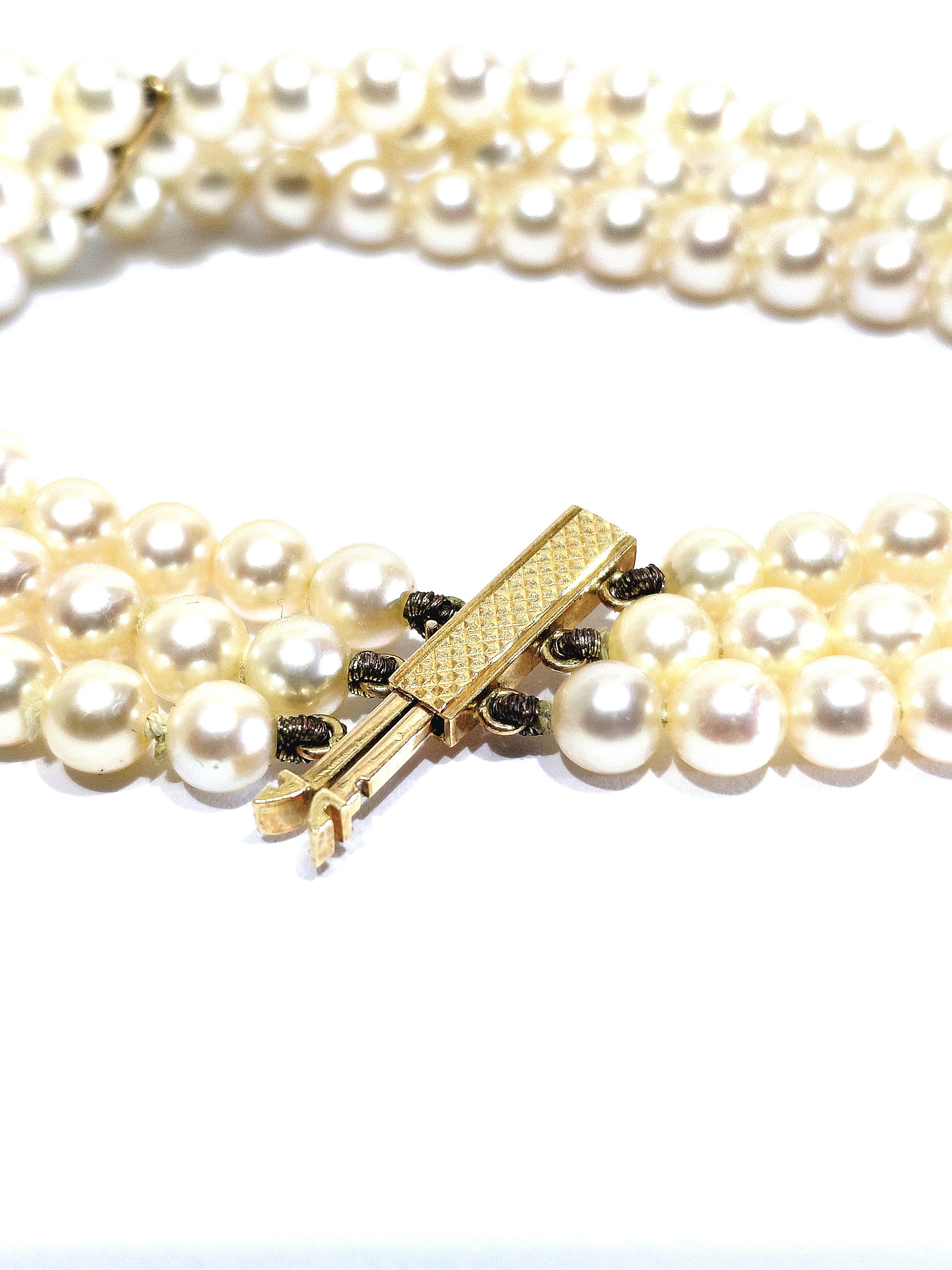 Bracelet en or et perles