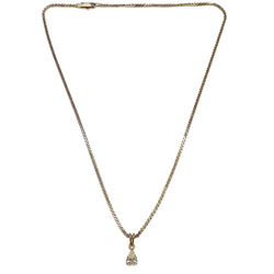 Collier Pendentif en or jaune et diamant