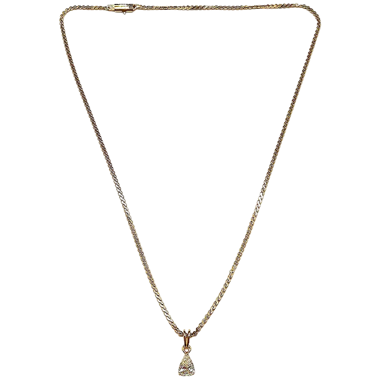 Collier Pendentif en or jaune et diamant