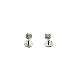 Boucles d'oreilles Puces en or blanc diamants