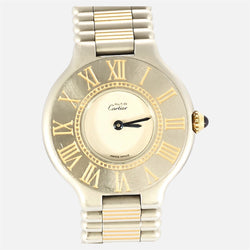 Montre CARTIER Must 21 en acier et plaqué or