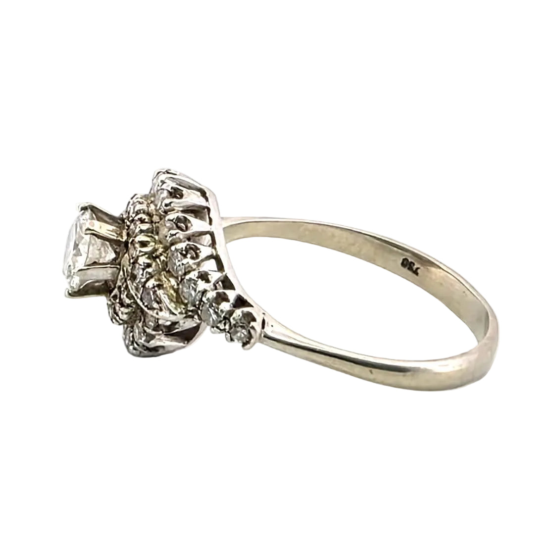 Bague en or blanc et diamants