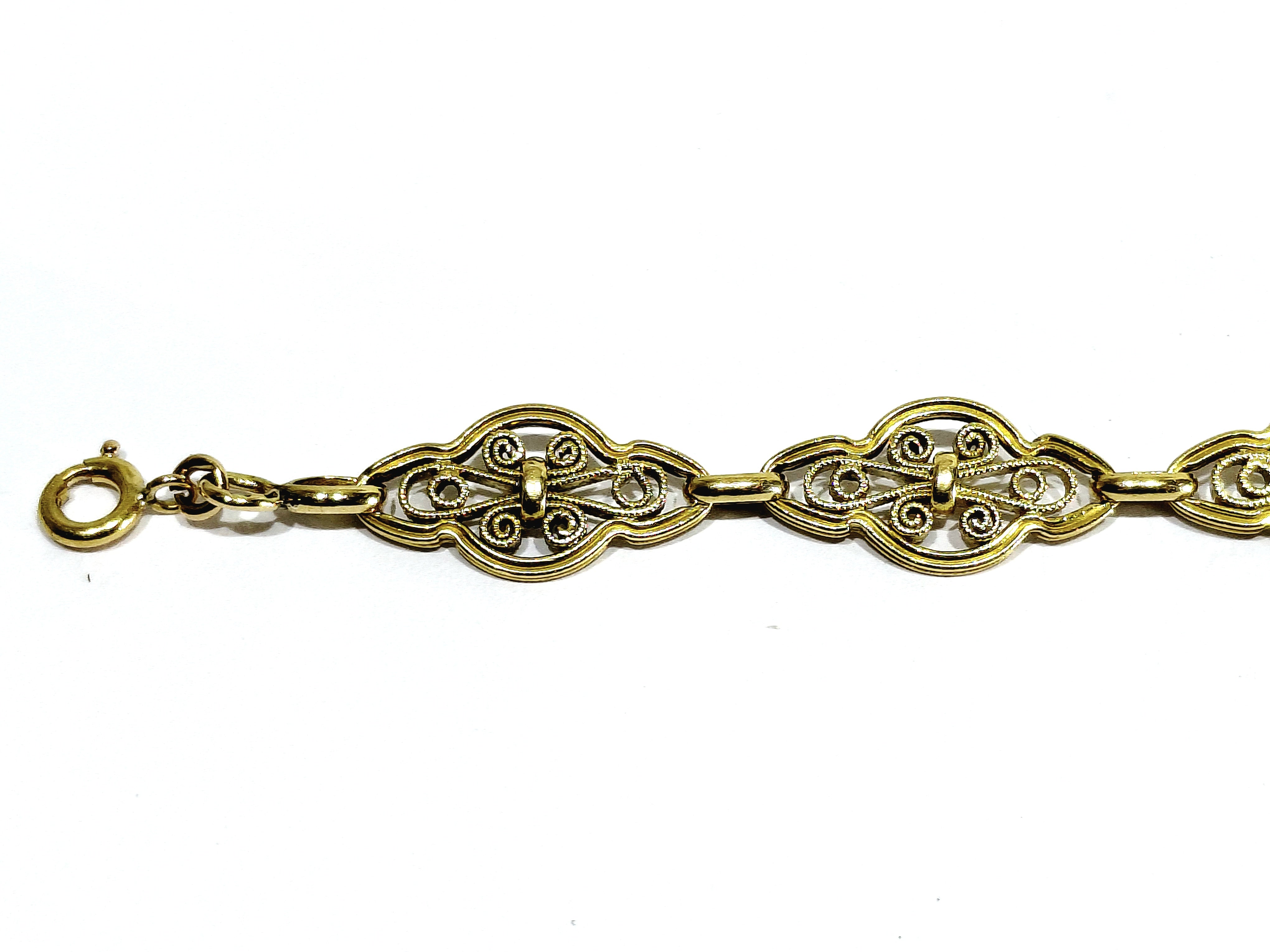 Bracelet en or jaune Art Nouveau / Art Déco