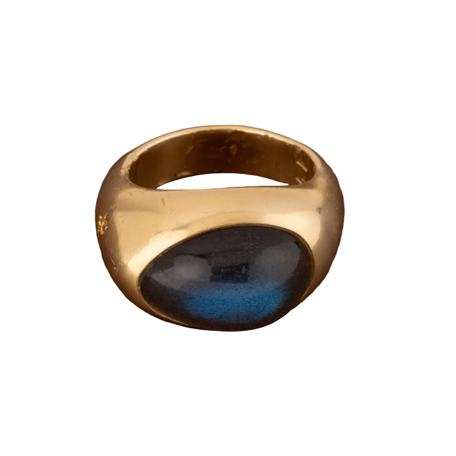 Bague Jonc POMELLATO en or jaune et labradorite