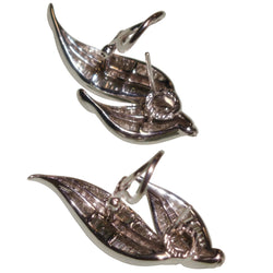 Boucles d'oreilles Clips en or blanc, platine et diamants
