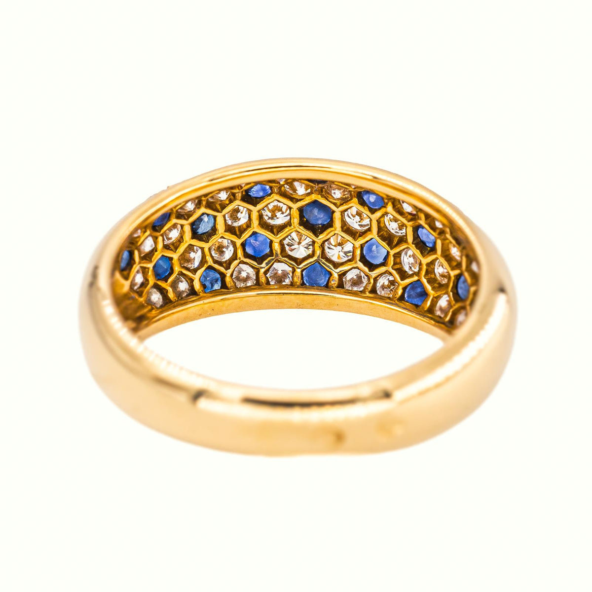 Bague Jonc Or jaune Saphir