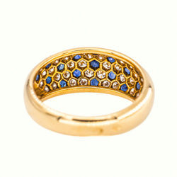 Bague Jonc Or jaune Saphir