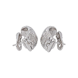 Bulgari Boucles d'oreilles Parentesi Or blanc Diamant
