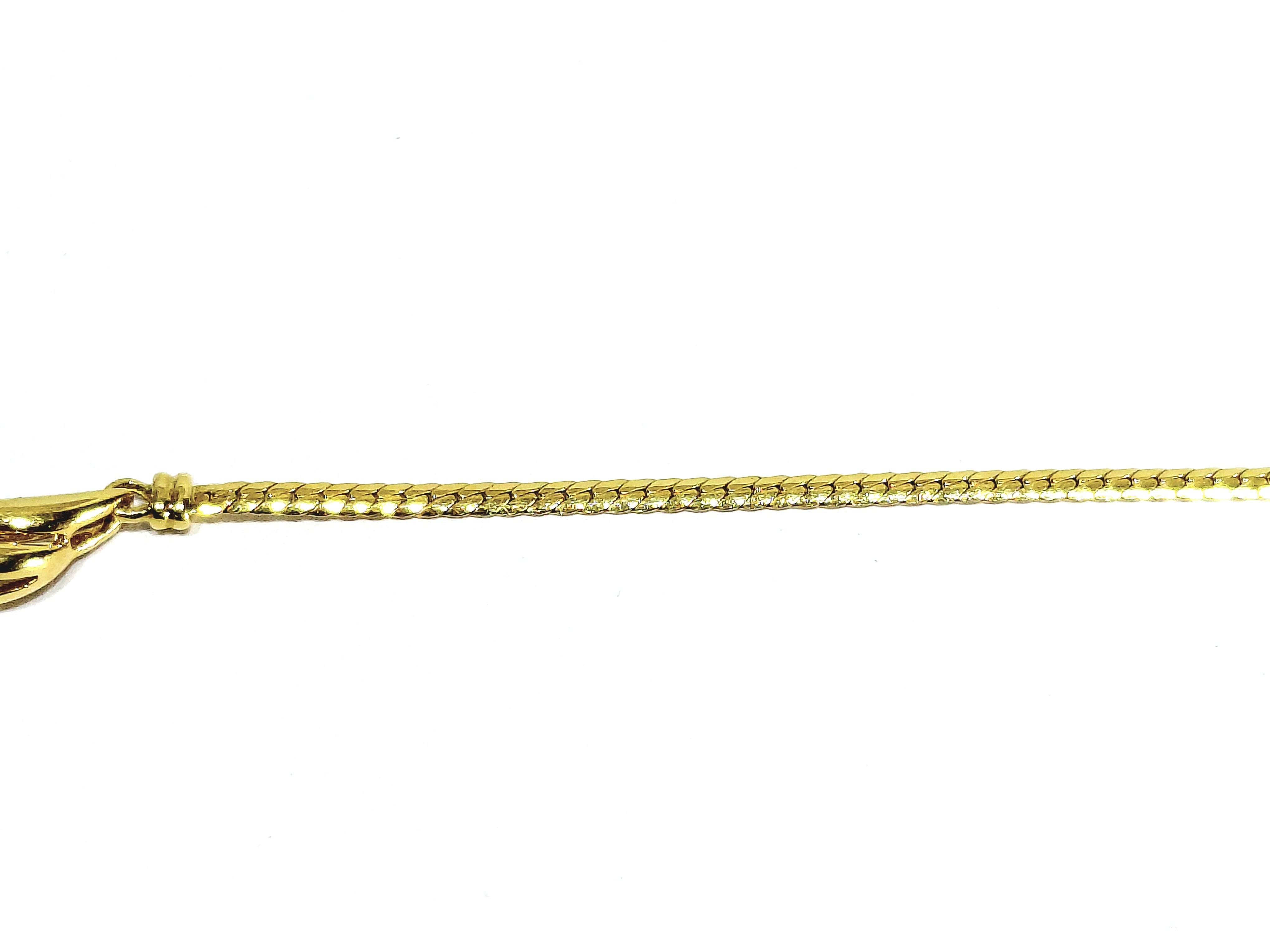 Collier En Or Jaune, Emeraude Et Diamants