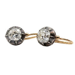 Boucle d’oreilles Dormeuses en or jaune et diamants