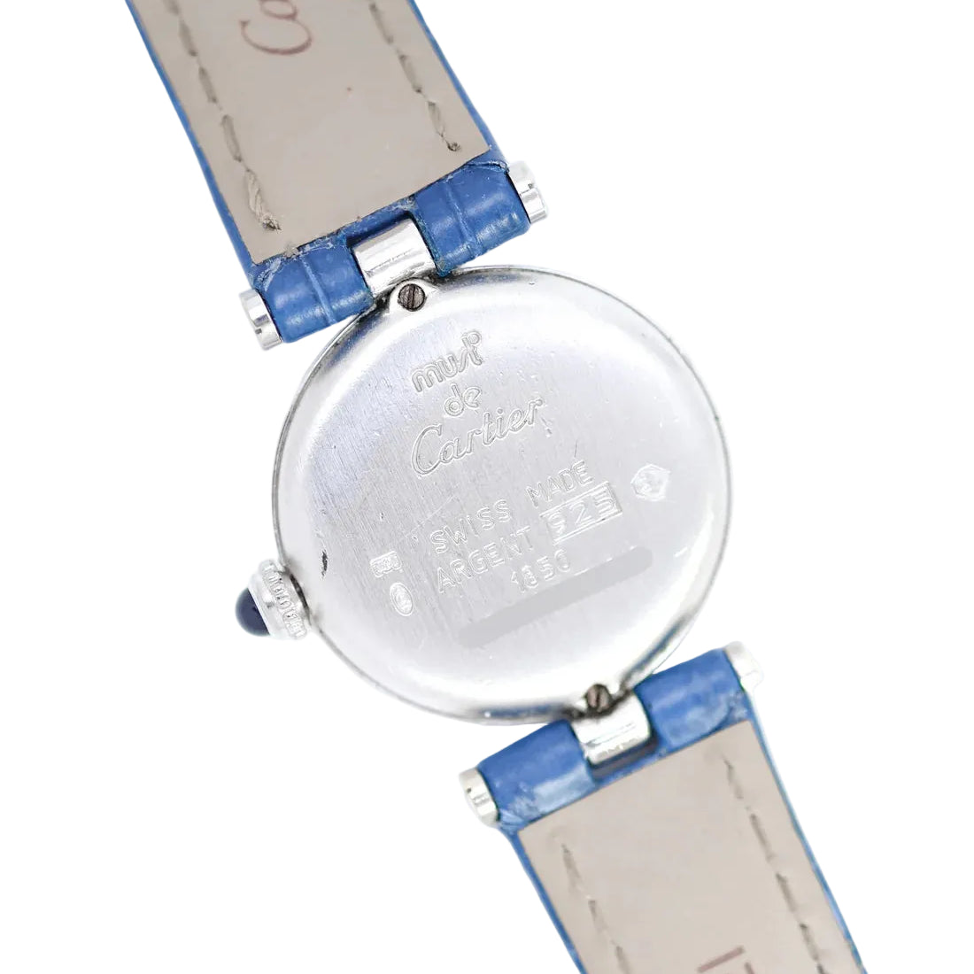 Montre CARTIER "Vendôme Must" en argent, acier et cuir