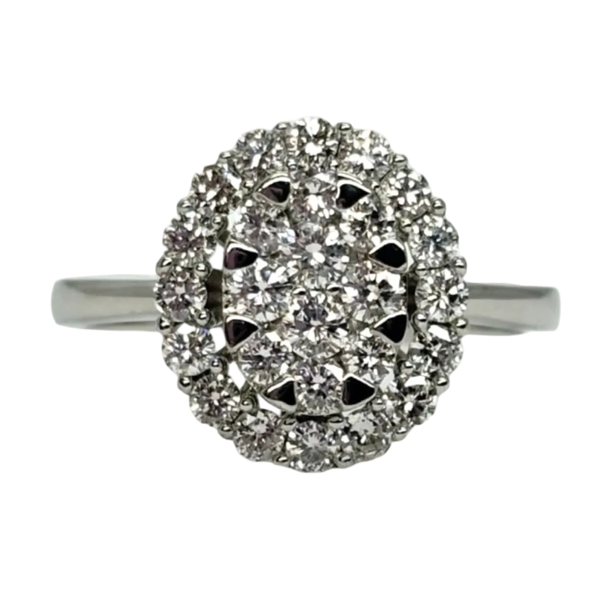 Bague Entourage en or blanc et diamants
