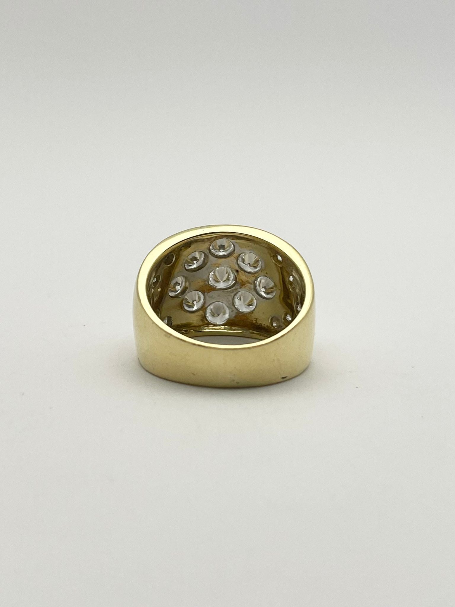 Bague Bandeau en or jaune et diamants