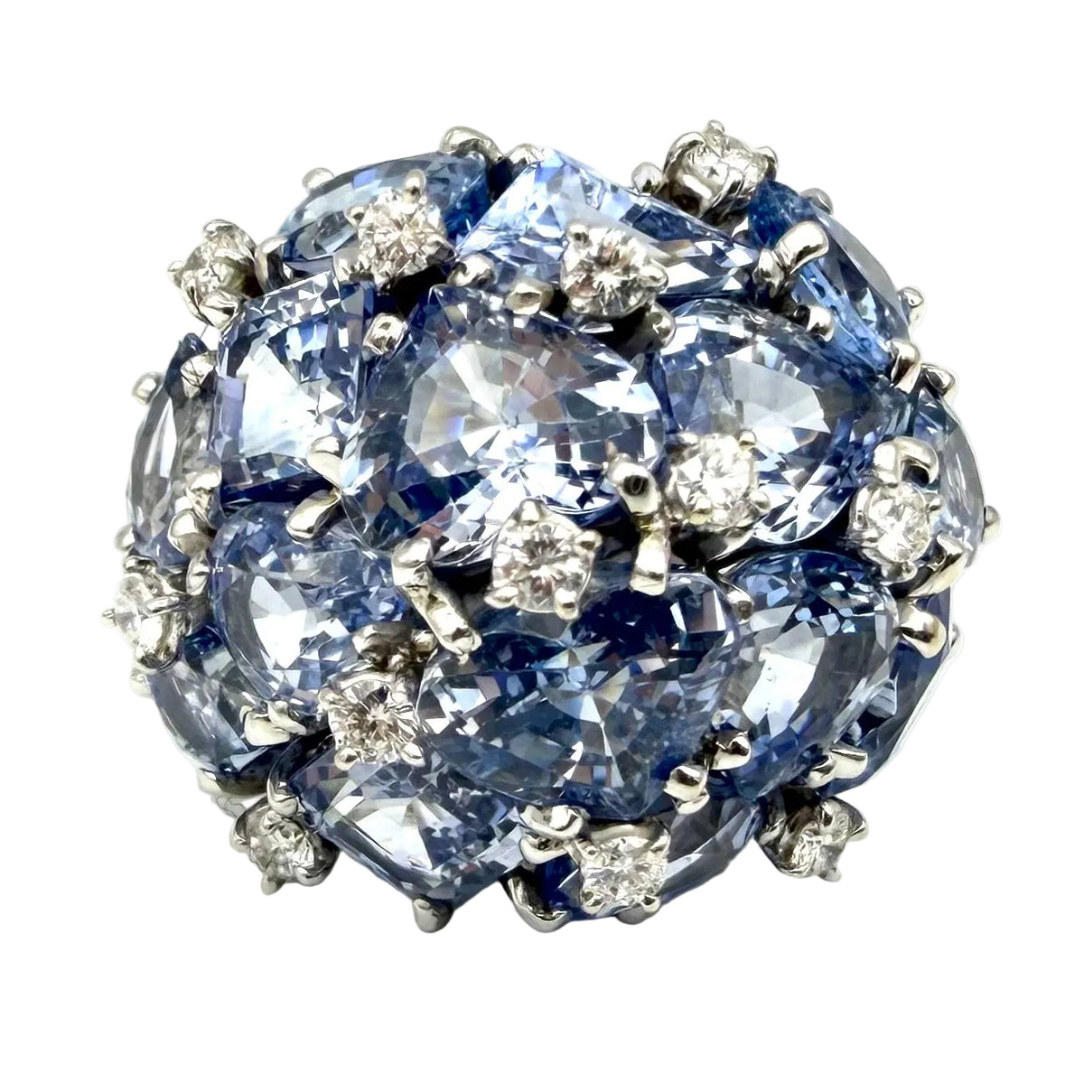 Bague Cocktail SEAMAN SCHEPPS "Bubbles" en or blanc, saphirs et diamants