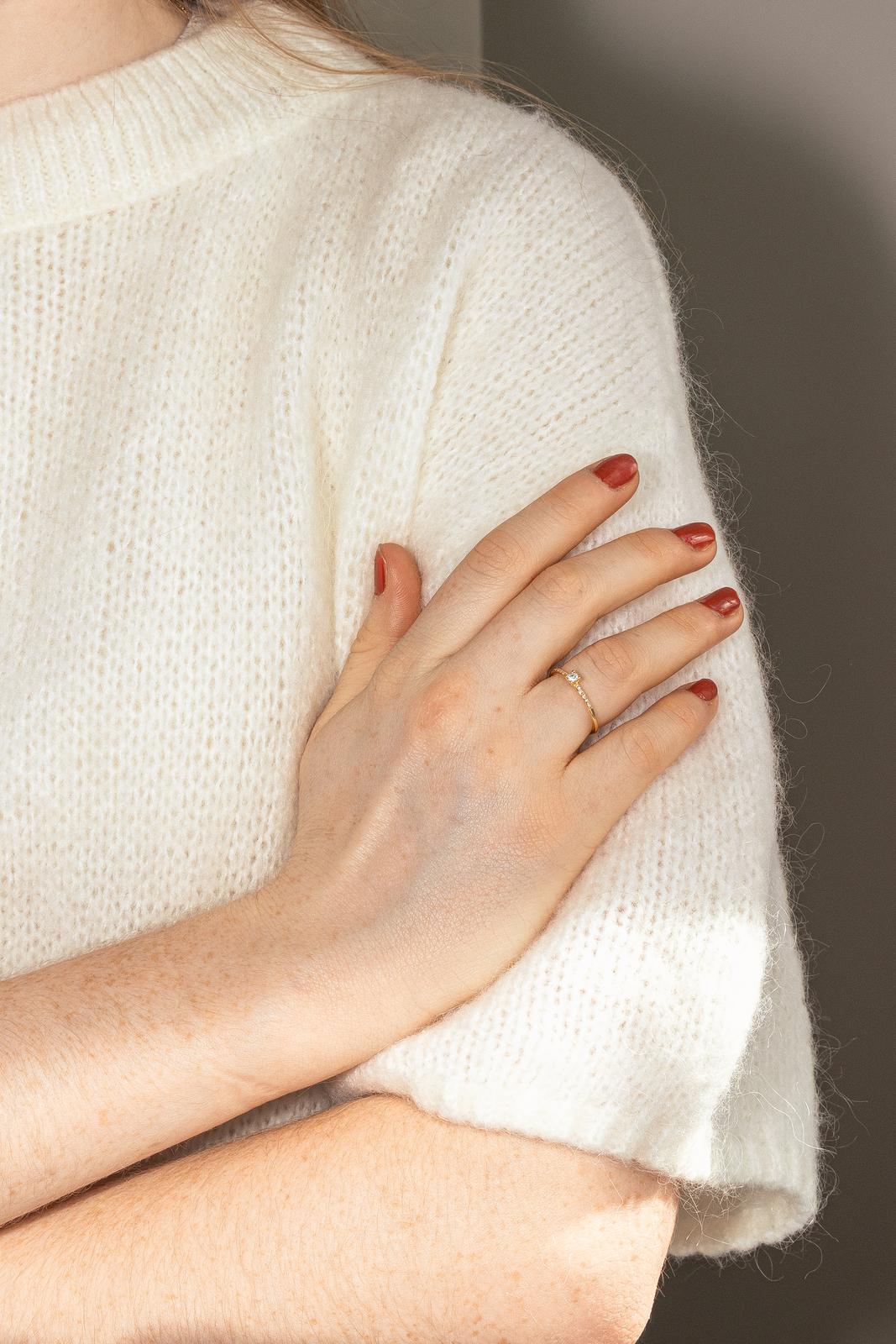 Bague Solitaire Or jaune Diamant