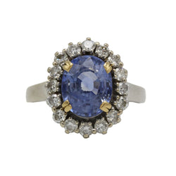 Bague Marguerite en or blanc, or jaune, saphir et diamants