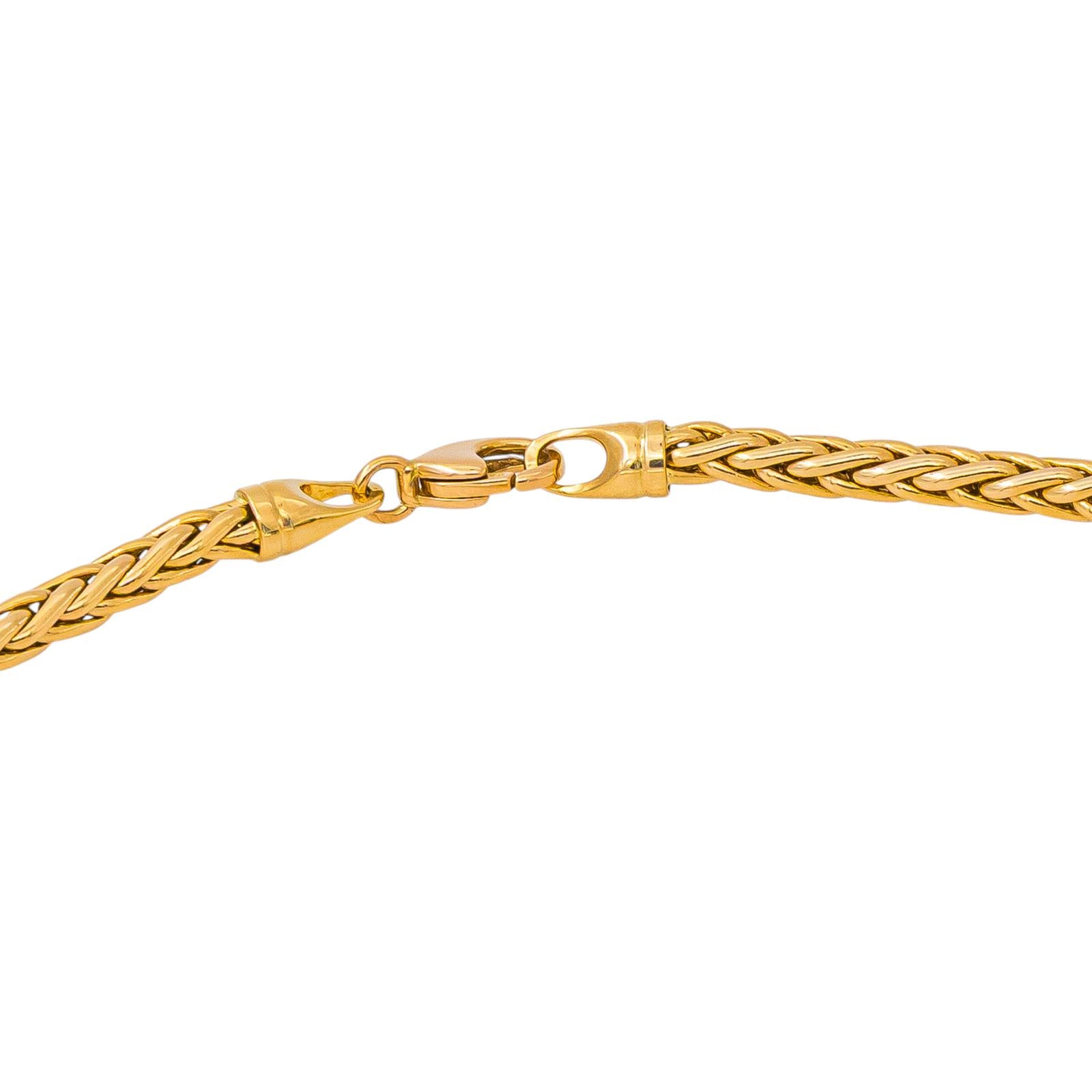 Collier Maille palmier Or jaune