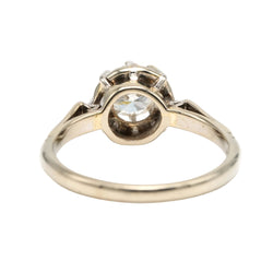 Bague Solitaire en or blanc et diamant