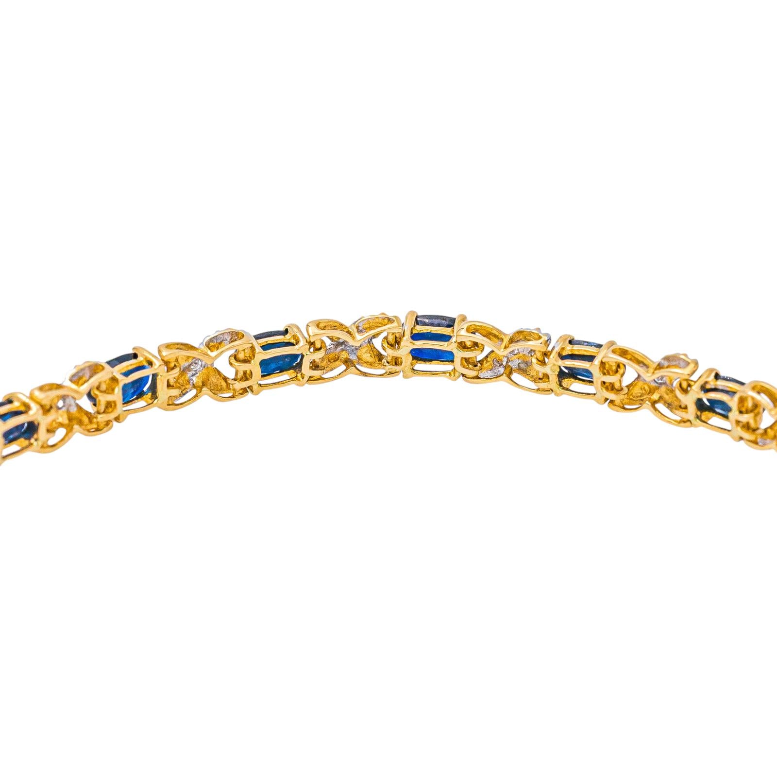 Bracelet Or jaune Saphir