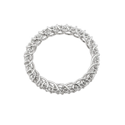 Bague Alliance en or blanc et diamants