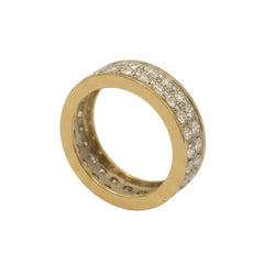 Bague Bandeau en or blanc, or jaune et diamants