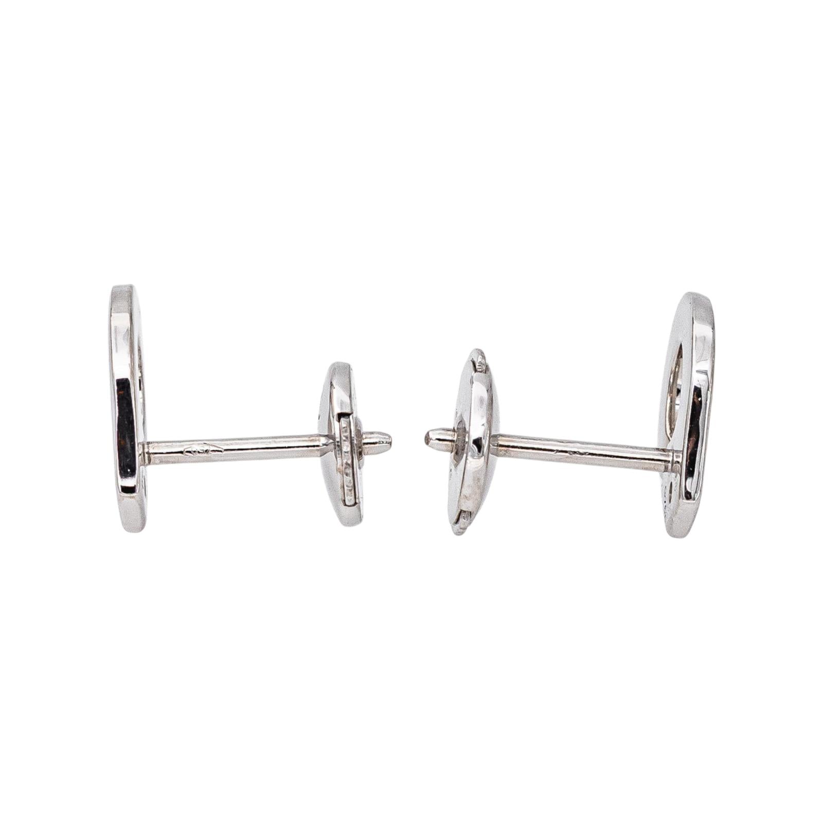 Dinh Van Boucles d'oreilles Menottes Or blanc Diamant