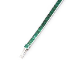 CARTIER Line bracelet in white gold and emeralds 