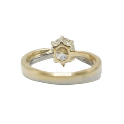 Bague Solitaire en or blanc, or jaune et diamant