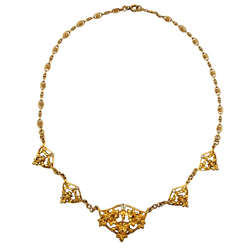 Collier Draperie en or jaune et diamants