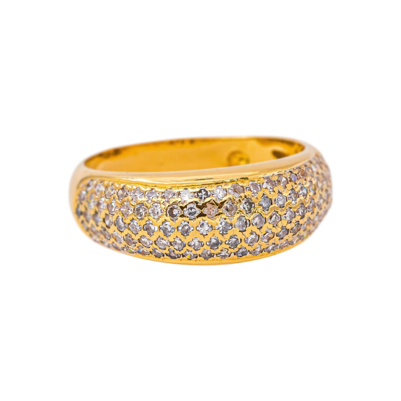 Bague Jonc Or jaune Diamant