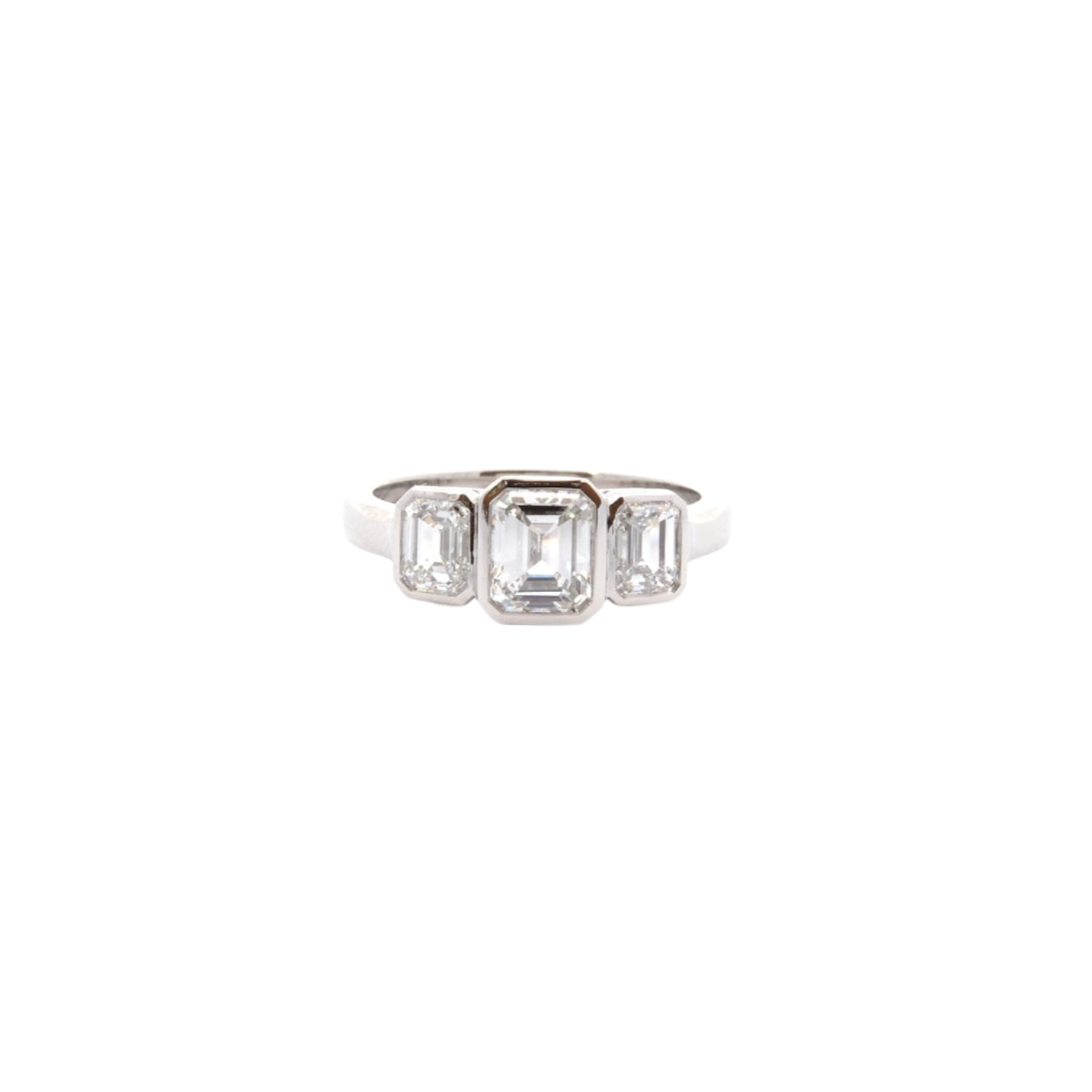 Bague diamant taille émeraude 1,03cts F/SI1