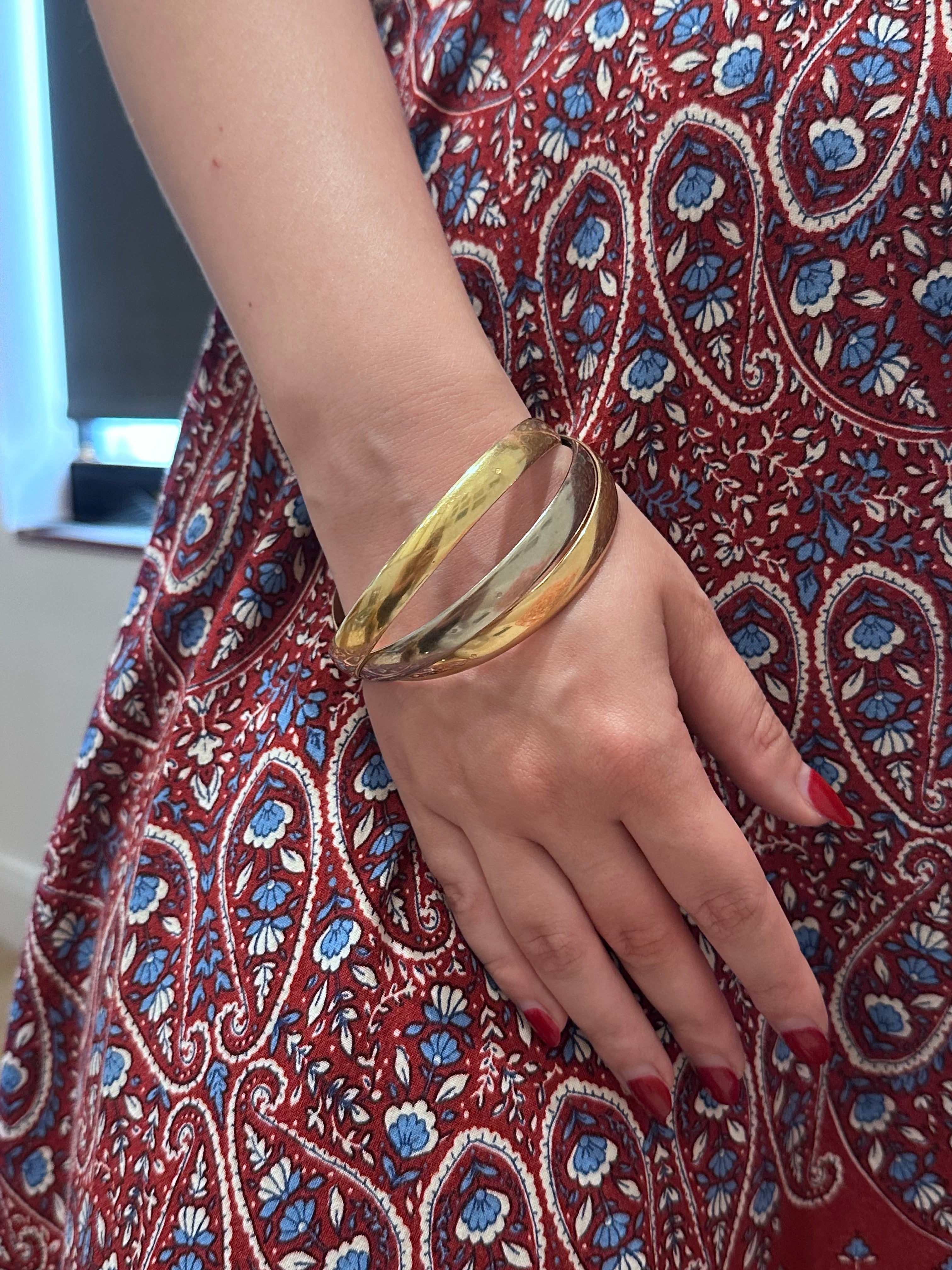 Bracelet Jonc en or jaune, or blanc et or rose